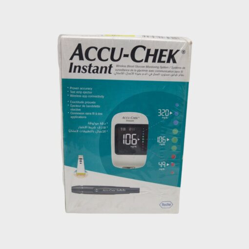 <p>Smart sensor blood glucose meter<br>We don't know when or if this item will be back in stock.<br>Brand Accu-Chek<br>Item Dimensions LxWxH 6.1 x 3.94 x 2.36 inches<br>Model Name Instant S<br>Item Weight 0.21 Kilograms<br>Battery Cell Composition Lithium Ion</p>