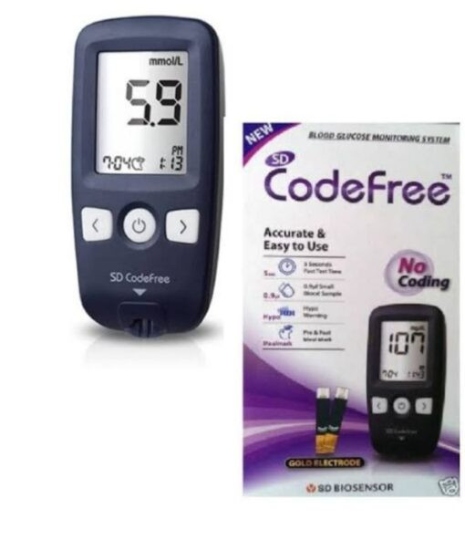 <p>SD CodeFree™ Blood Glucose Monitoring System<br>SD CodeFree™ Blood Glucose Test Strip</p>