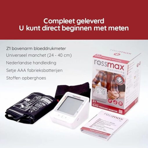 <p class="p1">Monitor your health effortlessly with the battery-operated Rossmax Z1 Blood Pressure Monitor! 🩺 This user-friendly device features high-precision measurement, a large LCD display, and a one-touch operation for easy, accurate readings. With memory storage for up to 90 readings, it’s perfect for tracking your health over time. Compact and portable, the Rossmax Z1 is your reliable partner for at-home health monitoring.<span class="Apple-converted-space"> </span></p>